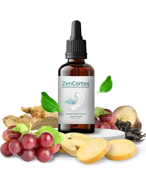 ZenCortex bottle and ingredients